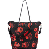 Prada Tessuto Stampato Rose Monogram Tote Shoulder Bag