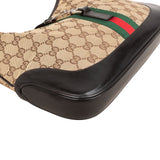 Gucci Monogram GG Canvas Jackie Web Stripe Shoulder Bag