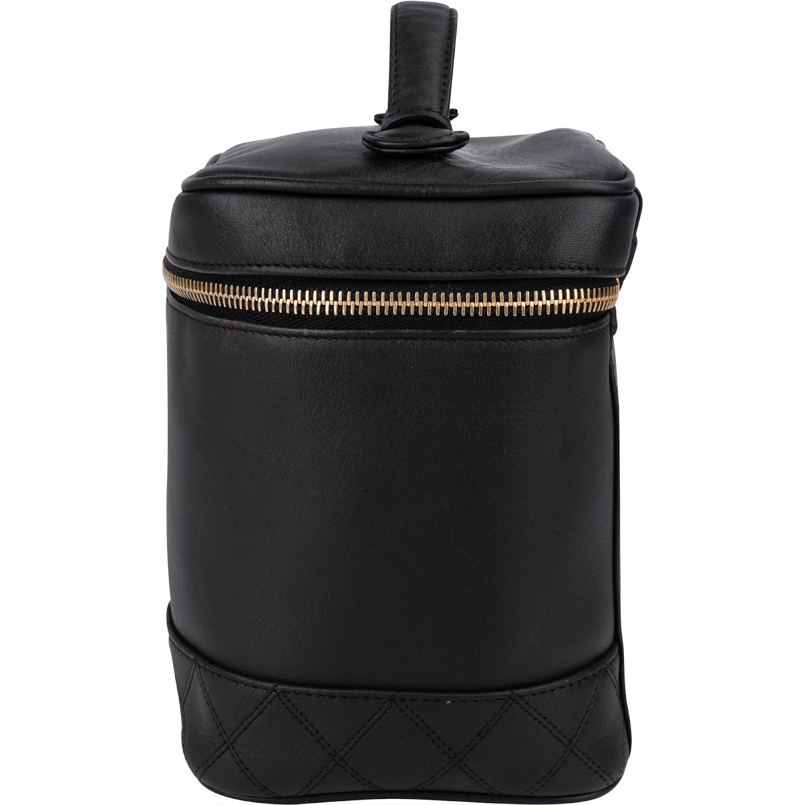 Chanel Stitching Lambskin Vanity Case Handbag - vintageandkickz