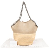 Stella McCartney Shaggy Deer Raffia Falabella Tote Basket Shoulder Bag