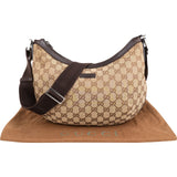 Gucci Monogram GG Canvas Half Moon Messenger Crossbody Bag