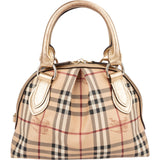 Burberry Haymarket Check Framed Bowling Handbag