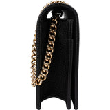 Gucci Grained Leather GG Wallet On Chain Crossbody Bag