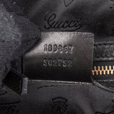 Gucci Black Leather New Bamboo Top Handle Bowling Handbag