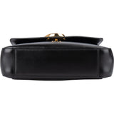 Chloé Black Leather and Suede C Crossbody Bag
