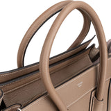 Celine Drummed Calfskin Luggage Handbag