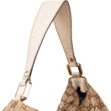 Gucci Monogram GG Canvas Web Hobo Shoulder Bag