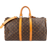 Louis Vuitton Monogram Canvas Keepall 45 Bandoulière Travel Bag