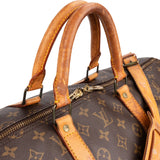 Louis Vuitton Monogram Canvas Keepall 55 Bandoulière Travel Bag