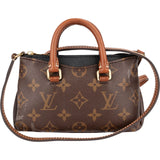 Louis Vuitton Monogram Canvas Noir Leather Nano Pallas Crossbody Handbag