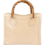 Gucci Patent Leather Bamboo Handle Large Diana Tote Handbag