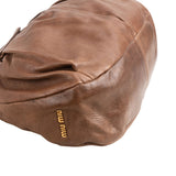 Miu Miu Vitello Daino Leather Coffer Hobo Shoulder Bag