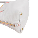 Miu Miu Grey Vitello Daino Leather Side Zip Small Tote Handbag