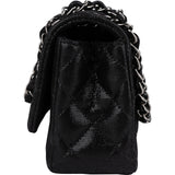 Chanel Quilted Glitter Metallic Suede Crystal-Embelished CC Small Single Flap Shoulder Bag