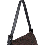 Fendi Monogram Zucca Canvas Mamma Baguette Shoulder Bag