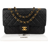 Chanel Quilted Lambskin 24K Gold Medium Double Flap Shoulder Bag