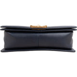 Chanel Quilted Caviar Leather Medium Boy Single Flap Crossbody Bag