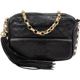 Chanel Quilted Lambskin Tassel Camera Crossbody Bag