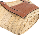 Loewe Raffia Small Basket Shoulder Bag