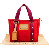 Louis Vuitton Rouge Cotton Antigua Cabas PM Handbag
