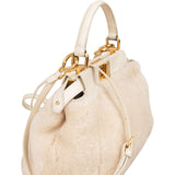Fendi Shearling Mini Peekaboo Handbag