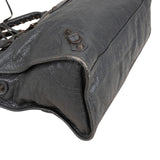 Balenciaga Dark Grey Leather Classic City Handbag