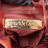 Cartier Bordeaux Leather Must de Cartier Round Bucket Drawstring Crossbody Bag