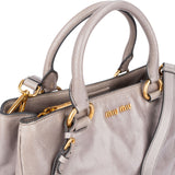 [🔄️B24 / F19] Miu Miu Vitello Lux Tote Shoulder Bag - vintageandkickz