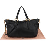 Miu Miu Black leather Vitello Lux Daino Handbag