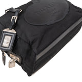 Prada Tessuto Patent Leather Emblem Satchel Handbag
