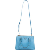 Prada Blue Saffiano Leather Galleria Handbag