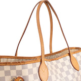 Louis Vuitton Monogram Damier Azur Canvas Neverfull MM Shoulder Bag