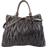 Miu Miu Quilted Matelassé Nappa Leather Tote Handbag