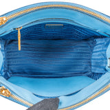 Prada Light Blue Saffiano Leather Galleria Small Handbag