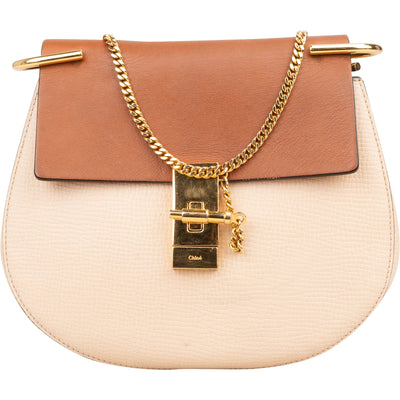 Chloé Bicolor Leather Drew Crossbody Bag