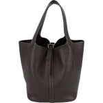 Hermès Brun Clemence Picotin Lock 22 (MM) Handbag - vintageandkickz