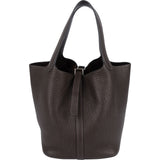 Hermès Brun Clemence Picotin Lock 22 (MM) Handbag - vintageandkickz