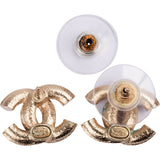Chanel CC Pearl Enamel Stud Mini Earrings