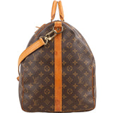 Louis Vuitton Monogram Canvas Keepall 60 Bandoulière Travel Bag