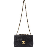 Chanel Quilted Lambskin 24K Gold Maxi Single Flap Crossbody Bag