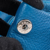 Prada Blue Vitello Daino Leather Tote Shoulder Bag