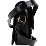 Celine Black Shiny Classic Boxcalf Leather Small Triomphe Crossbody Bag