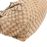 Gucci Monogram GG Canvas Metallic Leather Sukey Handbag