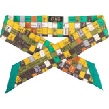 Hermès Timbres Mosaic Silk Twilly Tuch Scarf