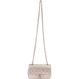 Chanel Metallic Quilted Perforated Leather Small Single Flap Crossbody Bag