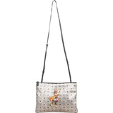 MCM Monogram Metallic Visetos Zoo Clutch