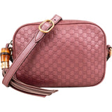 Gucci Guccissima Leather Bamboo Tassel Soho Crossbody Bag