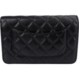Chanel Quilted Caviar Leather Wallet On Chain Crossbody Bag