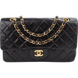 Chanel Quilted Lambskin 24K Gold Medium Double Flap Shoulder Bag