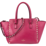 Valentino Garavani Calfskin Leather Rockstud Small Tote Crossbody Bag